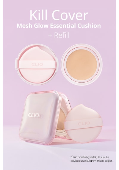 Hyalüronik Asit İçerikli Clıo Kill Cover Mesh Glow Essential Cushion Set 23n Ginger Spf50+ Pa++++ 55886880