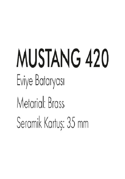 Fleko Mustang 420 Pirinç Eviye Bataryası Krom