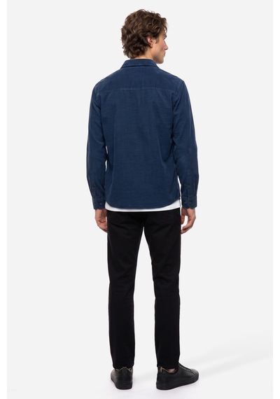 Mudo Erkek Erkek Lacivert Comfort Fit Çift Cepli Uzun Kollu Gömlek 1271200