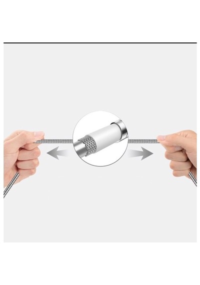 3.1A Micro-Metal Yaylı Usb Hızlı Şarj Kablosu