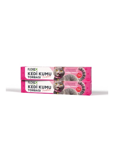 Florex Kedi Kumu Torbası Pudra Kokulu 7'li Paket
