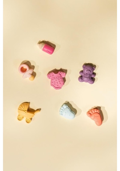 Baby Stuff Altılı Silikon Süsleme Kalıbı Çok Renkli