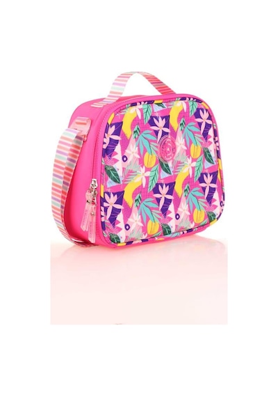 Kaukko Double Stripe Beslenme Çantası Pink K9037