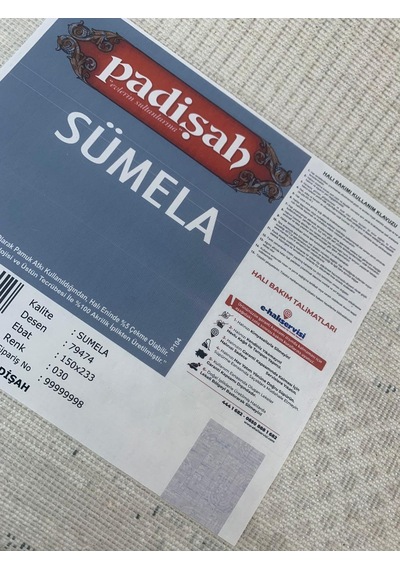 Padişah Halı Sümela 79474 030 Serisi Akrilik Salon Oturma Yatak Odası Halısı Gri - Mavi