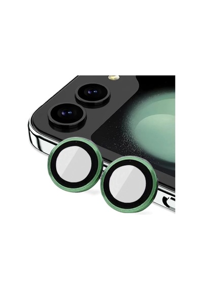 Mey İthalat Samsung Uyumlu Galaxy Z Flip 5 Valdez Metal Kamera Lens - Koyu Yeşil