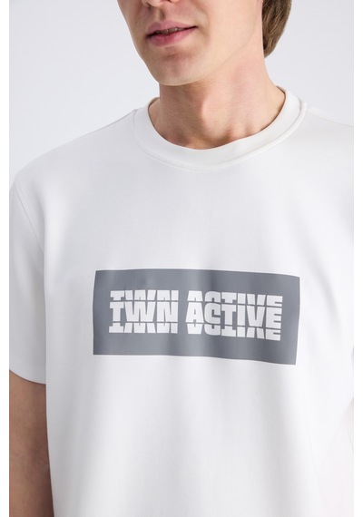 Twn Relaxed Fit Beyaz Düz Rayon T-shirt 4ec1461711372 801