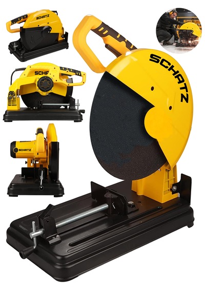 Schatz 2000w Bakır Sargılı Metal Şanzıman 355 Mm Profil Metal Kesme Makinesi Sarı