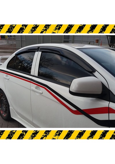 Mitsubishi Lancer Mügen Cam Rüzgarlığı 2008-2015 Arası 4 Lü Set N11.24562