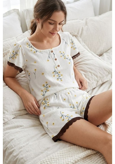 Norcia Sports Dantel Detaylı Çiçek Baskılı Şortlu Pijama Takımı 4584 Beyaz Çok Renkli - 929322331 Çok Renkli - 929322331 Çok Renkli Norcia Sports Dantel Detaylı Çiçek Baskılı Şortlu Pijama Takımı 4584 Beyaz Çok Renkli - 929322331 Çok Renkli - 929322331 Çok Renkli