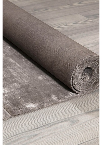 Vizon Rengi Vintage Bambu Altı Kaymaz Makine Dokuma Halı-101 Gri - Antrasit