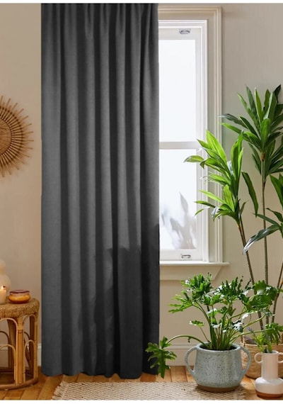 Home Color Home Antrasit Gri Petek Kadife Dokulu Fon Perde Düz Dikişli Ekstrafor Büzgü 1.sınıf Kalite Diğer