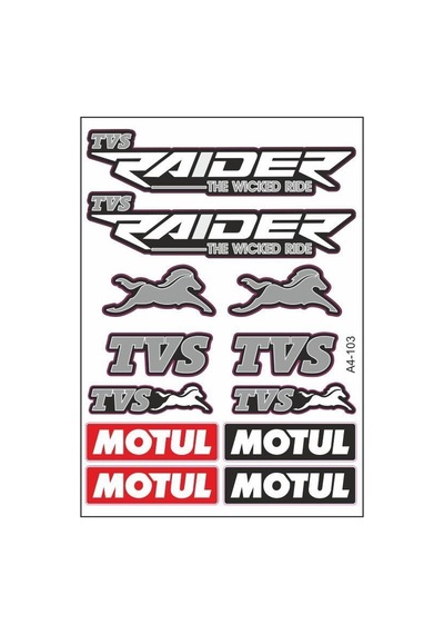 A4 Sticker 103 Tek Paket Çoklu Sticker Standart