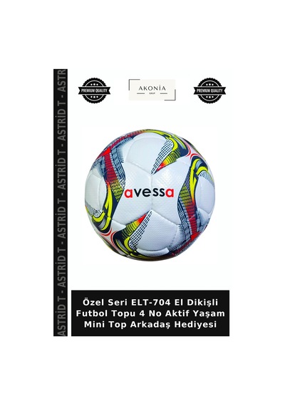 Özel Seri Elt-704 El Dikişli Futbol Topu 4 No Aktif Yaşam Mini Top Arkadaş Hediyesi Çok Renkli