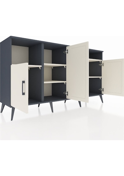 Hyperion Konsol 5 Raflı 4 Kapaklı 176x44x99 Antrasit-aytaşı Antrasit-aytaşı
