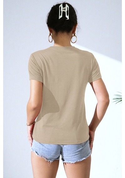 Uyguntarz Unisex Miami Baskılı Oversize Tshirt Bej
