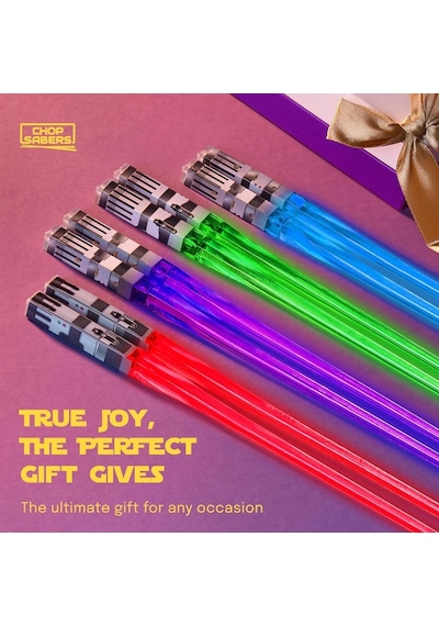 Valkyrie 8 Parça Led Işıklı Chopstik Işık Kılıcı Yemek Çubukları Star Wars Tema Çöpstik Çok Renkli