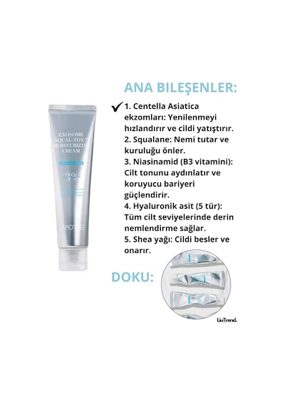 Apothe Exosome Squal-tox Moisturizing Cream 60 Ml Eksozomlar Ve Skualen İçeren Nemlendirici Krem