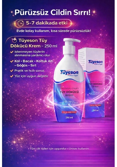Tüyeson Tüy Dökücü Krem 250 ML
