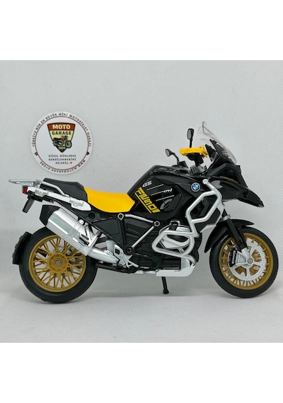 Bmw R1250 Gs 1:12 Diecast Maket Motor Sarı Siyah Metal Model Motosiklet