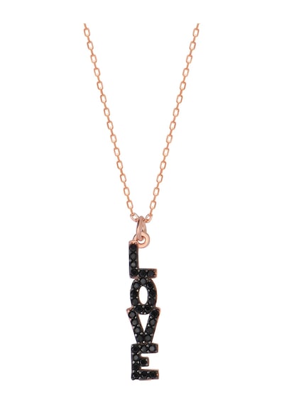 Cosar Sılver 925 Ayar Gümüş Taşlı Love Yazı Kolye Rose