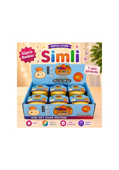 Squishy Simli Çin Mantısı Büyük Boy Süpriz Renk