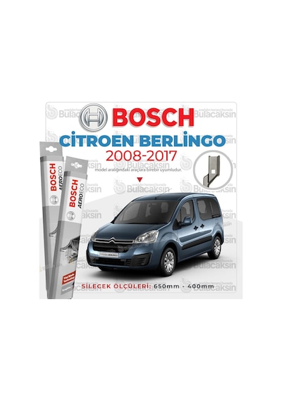 Citroen Berlingo Muz Silecek Takımı 2008-2017 Bosch Aeroeco