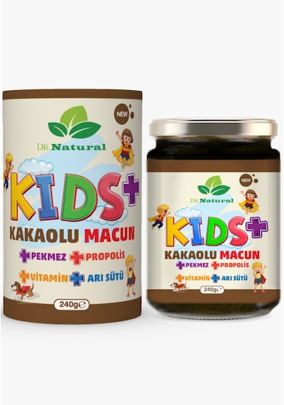 Dr. Natural Kakao Arı Sütü Propolis Pekmez ve Vitamin Çocuk Macunu 240 G
