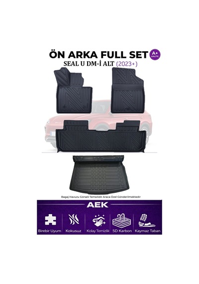 Byd Seal U-dmi 2023+ 5d Karbon Paspas Takımı +3d Pvc Alt Bagaj Ha
