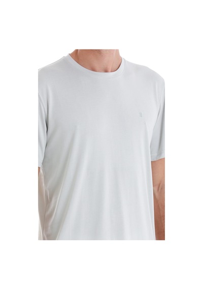 Hatemoğlu Gri Regular Fit Düz Bisiklet Yaka Triko Tişört 35102024c006 012 Gri