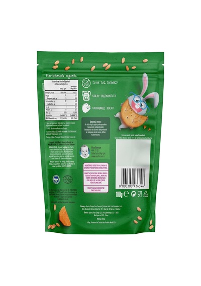 Organik Tahıl Bazlı Havuçlu Sebzeli Kraker 100 Gram X 6