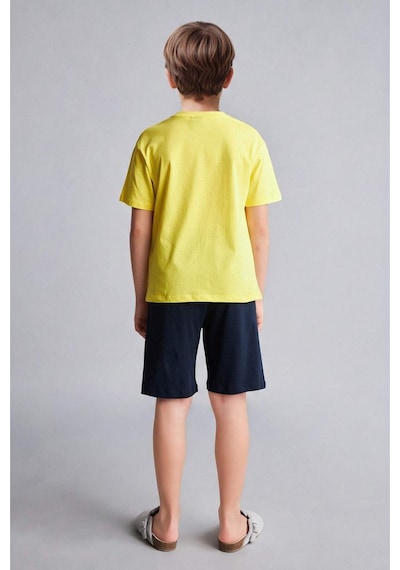Defacto Fenerbahçe Kısa Kollu Pijama Üst Şort Pijama Alt 2li Pijama Takımı Erkek Çocuk H7338a826hsyl291 Sarı-yl291