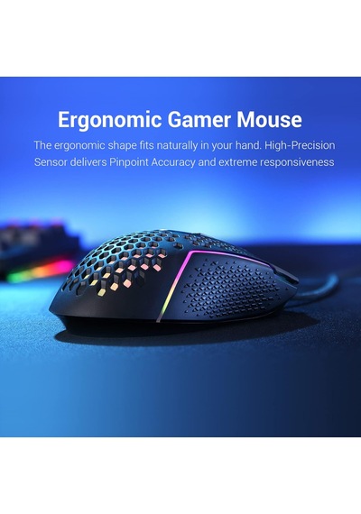 Redragon M987 Hafif 55g Petek Oyun Faresi Rgb Arkadan Aydınlatmal