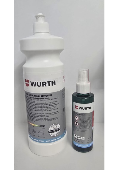 Würth Deri Bakım Kremi Solventsiz + Würth Araç Kokusu Earth 1