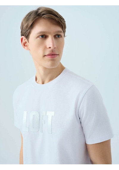Loft Regular Fit Beyaz Erkek T-shirt Lf2038558 Beyaz