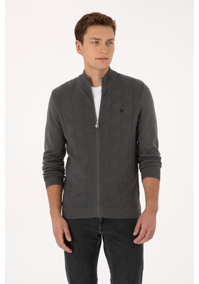 U.s. Polo Assn. Erkek Gri Hırka Triko 50315024-vr024 Grı