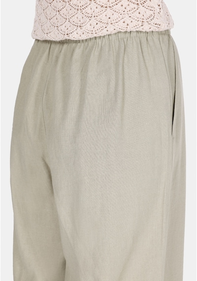 Colin's Colins Regular Fit Yüksel Bel Geniş Paça Kadın Yeşil Pantolon Cl1074805 Q1.v2 Sag Sage Yeşil