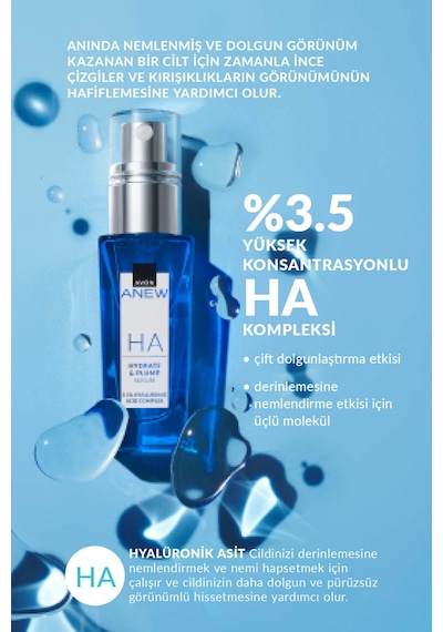 Avon Avon Anew Hyalüronik Asit İçeren Dolgun Görünüm Veren Su Bazlı Krem 50 ML + Gece Maskesi 75 ML + Serum 30 ML