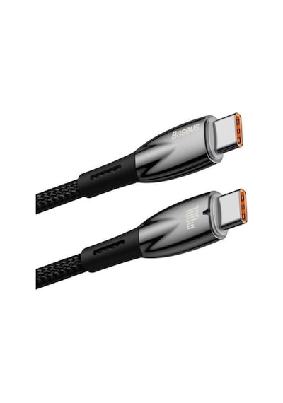 Baseus Glimmer Seri C To C 100w 1m Kablo-siyah