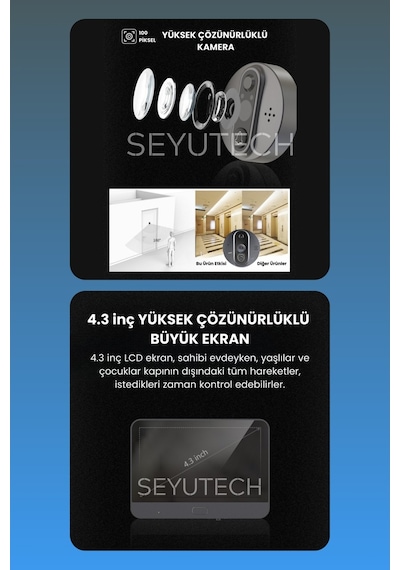 Harvox Wi-fi Kameralı Kapı Zili 1080p Akıllı Kablosuz Görüntülü Kapı Zili, 130 Geniş Açı, Uzaktan Kontrol