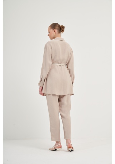 FTZ Women Ftz Pantolonlu Takım Taş 31035 Taş