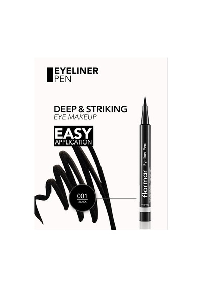 Eyeliner Pen Yüksek Pigmentli & Yarı Mat Bitişli Keçe Uçlu Likit Göz Kalemi Belirtilmemiş