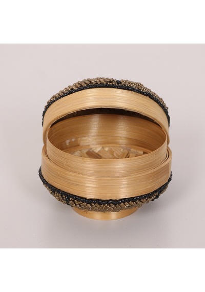 Bali Boncuklu Bambu Saklama Kutusu 16x10 Cm Mix