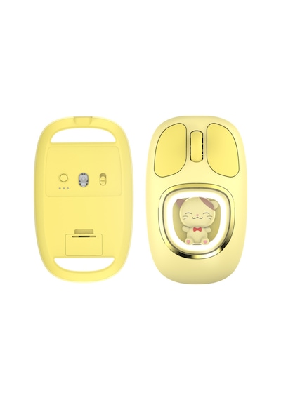 Pikacu Detaylı Sevimli Bluetooth Kablosuz Mouse Şarjlı Sessiz Çift Mod Diğer