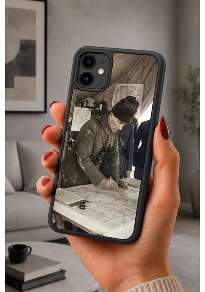 İphone 11 Uyumlu Karargâh Desenli Kamera Korumalı Darbelere Dayanıklı Kılıf 184-karargâh-iphone11
