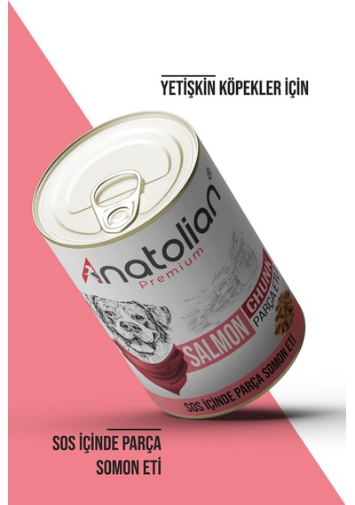Anatolian Premium Adult Salmon Somonlu Parça Etli Yetişkin Köpek Konservesi 12 x 400 G