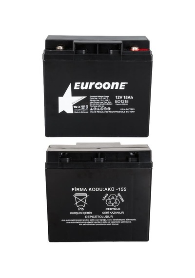 Euroone Eo1218 12 Volt 18 Amper Bakımsız Kuru Agm Akü-179501