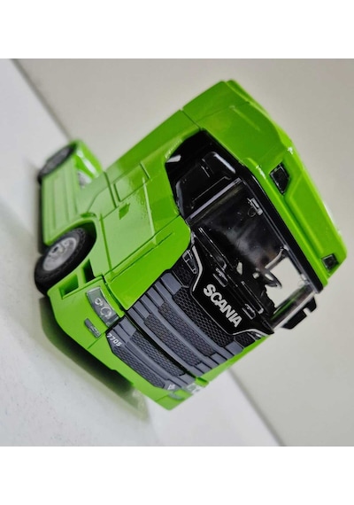 Scania V8 Çekici Tır 12 Cm Demir Çek Bırak Oyuncak Scania Metal Tır Taşıyıcı Mini Model Araç Diecast