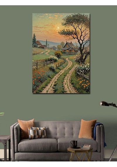 Kanvas Tablo Kır Evine Giden Yol 70cmx100cm