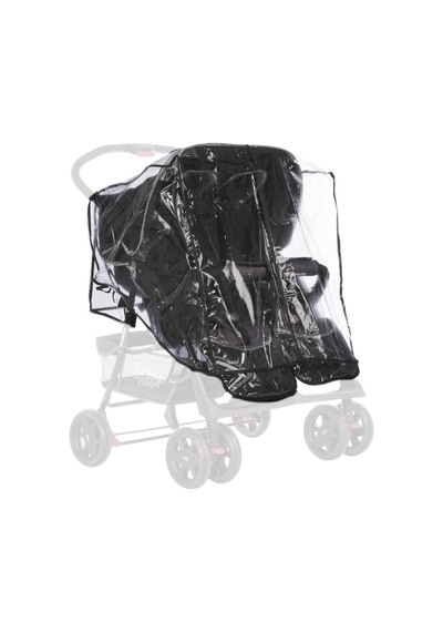 Tommy Baby Yan yana İkiz Bebek Arabası Yağmurluğu İkiz Yağmurluk Şeffaf