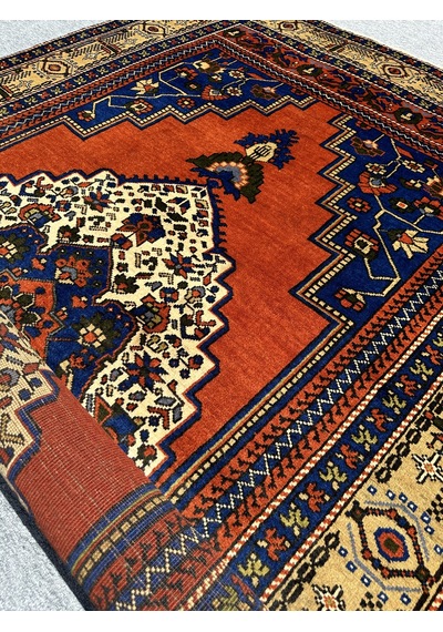 El Dokuma Taşpınar Halısı 175x315 Kavun İçi Kök Boya 6 M2 Halı Turuncu